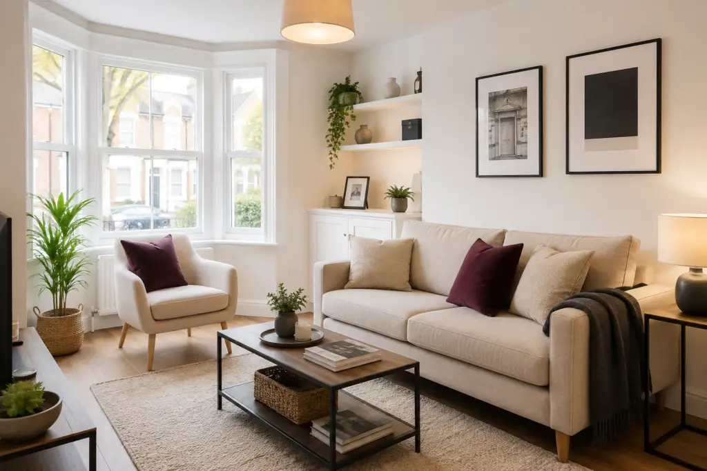 Freshly renovated UK rental living room — new landlord guide, Key Homes Letting